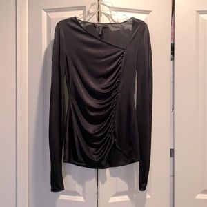 BCBGmaxazria Ruched long sleeve top